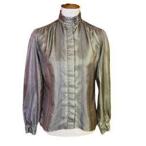 Vintage 80s dotted dressy blouse